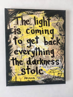 ARIANA GRANDE & NIKKI MINAJ "The light is coming to get back everything the darkness stole" - ART