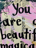 GIRL POWER "You are a beautiful magical unicorn" - ART PRINT