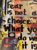 CAPTAIN MARVEL "Fear is not a choice, what you do with it is" - Comic Book CANVAS