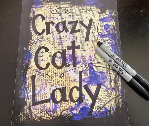 PERSONALIZED "Crazy cat lady" - ART PRINT