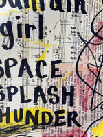 DISNEY WORLD "I'm a mountain girl, Space Splash Thunder" - ART