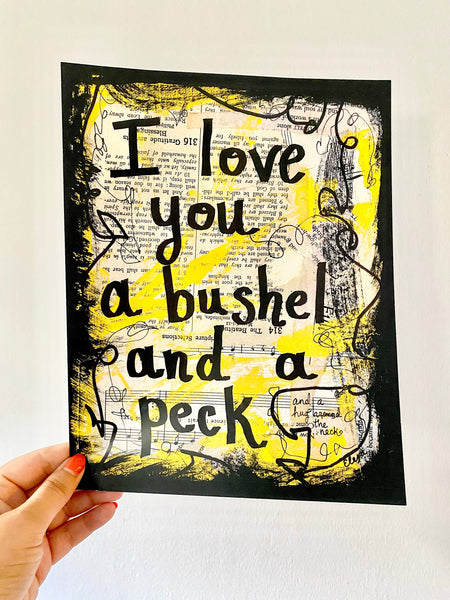 GUYS AND DOLLS "I love you a bushel and a peck" - ART PRINT