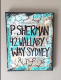 FINDING NEMO "P. Sherman 42 Wallaby Way Sydney" - CANVAS