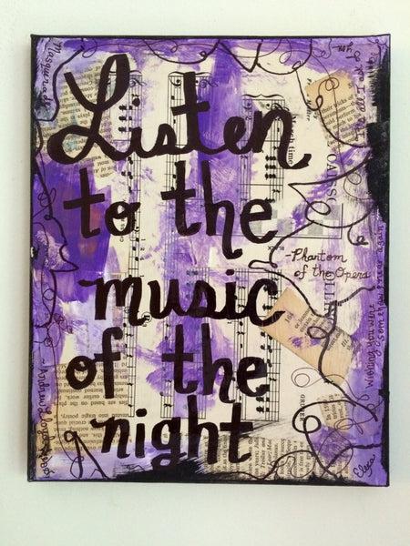 PHANTOM OF THE OPERA "Listen to the music of the night" - CANVAS