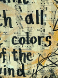 POCAHONTAS "Can you paint with all the colors of the wind" - CANVAS