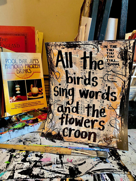 DISNEY WORLD "All the birds sing words and the flowers croon" - CANVAS