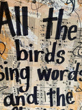 DISNEY WORLD "All the birds sing words and the flowers croon" - CANVAS