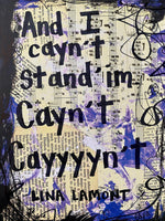 SINGIN' IN THE RAIN "And I cayn't stand 'im cayn't cayyyn't" - CANVAS