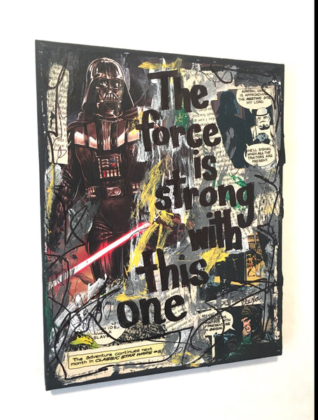 STAR WARS "The force is strong with this one" - Comic Book ART PRINT