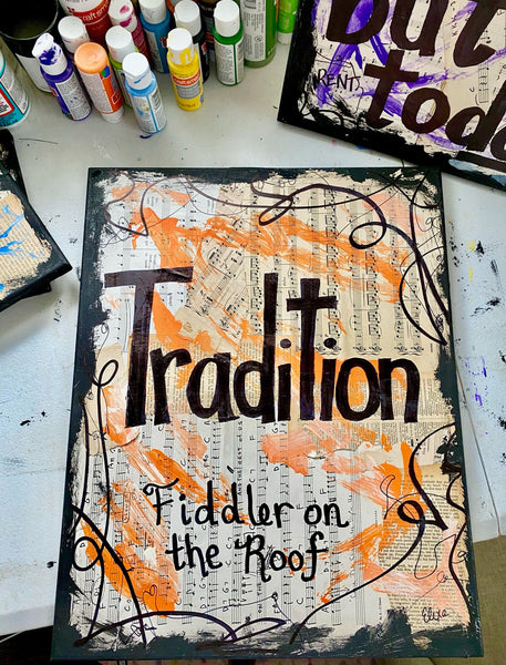 FIDDLER ON THE ROOF "Tradition" - CANVAS