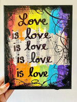 LGBTQ "Love is love" - ART PRINT