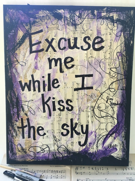 JIMI HENDRIX "Excuse me while I kiss the sky" - CANVAS