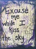 JIMI HENDRIX "Excuse me while I kiss the sky" - CANVAS