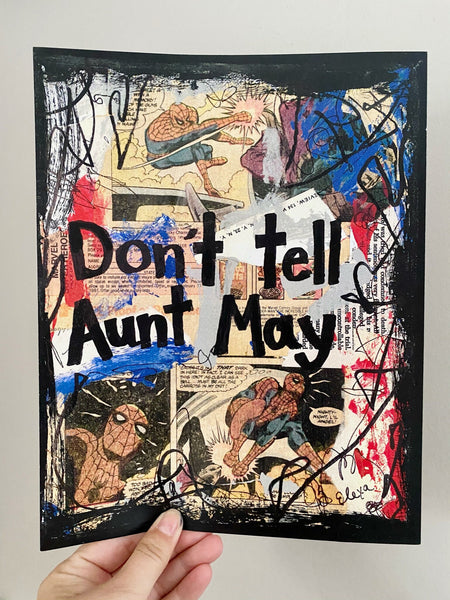 SPIDER-MAN "Don't tell Aunt May" - Comic Book ART PRINT