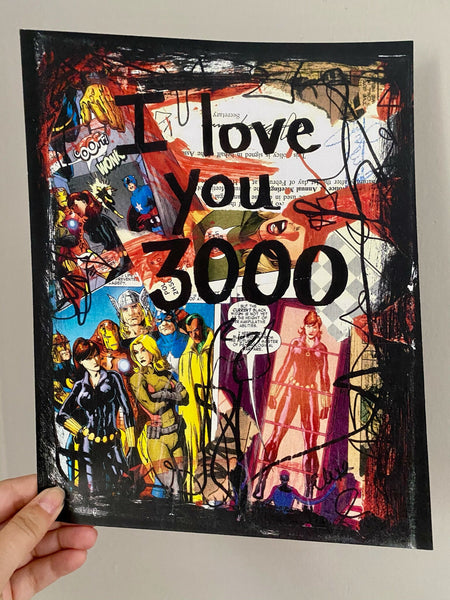 IRON MAN "I love you 3000" - Comic Book ART PRINT