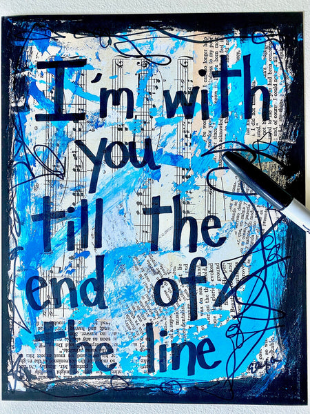 CAPTAIN AMERICA "I'm with you till the end of the line" Comic Book CANVAS