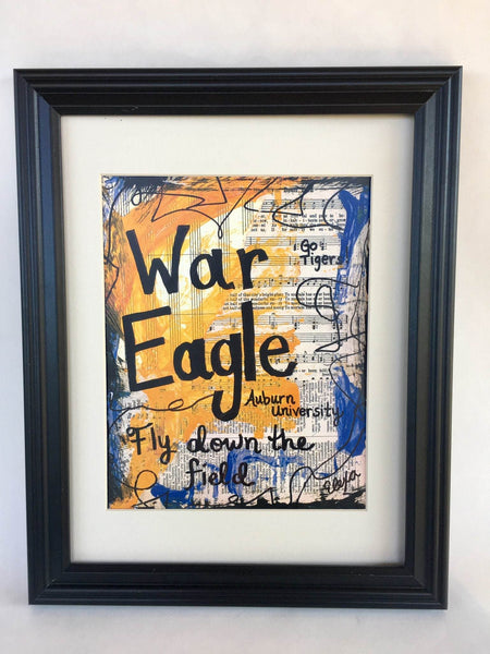 AUBURN UNIVERSITY "War Eagle" - ART PRINT