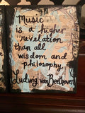 LUDWIG VAN BEETHOVEN "Music is a higher revelation than all wisdom and philosophy" - CANVAS