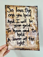 MUMFORD AND SONS "So love the one you hold and I will be your gold" - ART