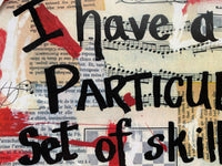 TAKEN "I have a very particular set of skills" - CANVAS