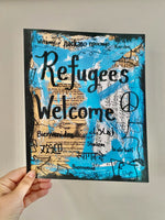 SOCIAL JUSTICE "Refugees welcome" - ART PRINT