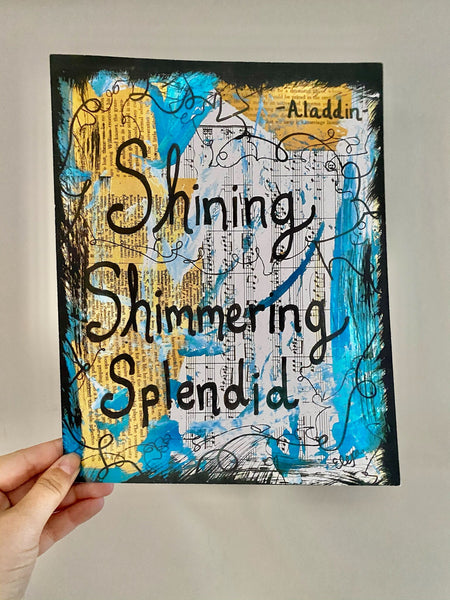 ALADDIN "Shining Shimmering Splendid" - ART PRINT