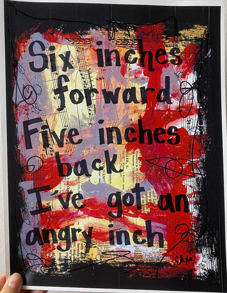 HEDWIG AND THE ANGRY INCH "Six inches forward five inches back" - CANVAS