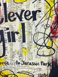 JURASSIC PARK "Clever girl" - ART PRINT