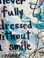 ANNIE "You're never fully dressed without a smile" - CANVAS
