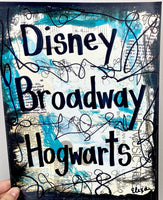 DISNEY & MUSICAL THEATRE & HARRY POTTER "Disney Broadway Hogwarts" - CANVAS