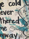 FROZEN "The cold never bothered me anyway" - CANVAS