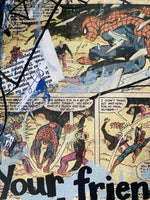 SPIDER-MAN "Your friendly neighborhood Spider-man" - Comic Book ART PRINT