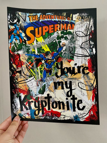 SUPERMAN "You're my Kryptonite" - Comic Book ART