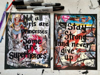 SUPERGIRL "Not all girls are princesses, some are super heroes" - Comic Book ART