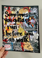 IRON MAN "Sometimes you gotta run before you can walk" - Comic Book ART
