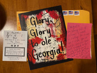 UNIVERSITY OF GEORGIA "Glory, glory to ole Georgia!" - ART PRINT
