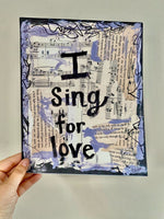 SINGER "I sing for love" - CANVAS
