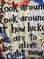 HAMILTON "Look around look around at how lucky we are to be alive right now" - CANVAS