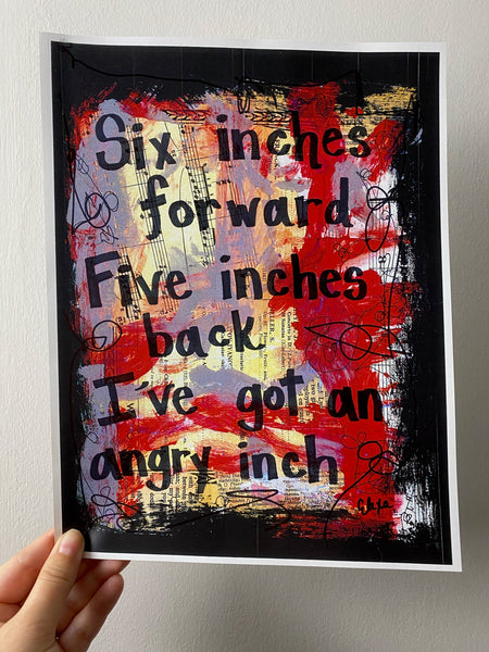 HEDWIG AND THE ANGRY INCH "Six inches forward, five inches back" - ART PRINT