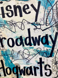 DISNEY & MUSICAL THEATRE & HARRY POTTER "Disney Broadway Hogwarts" - CANVAS