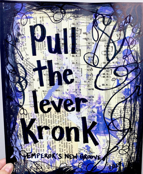 THE EMPEROR'S NEW GROOVE "Pull the lever Kronk CANVAS
