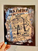 JURASSIC PARK "Rex Potter and the Jurassic Stone" - ART PRINT