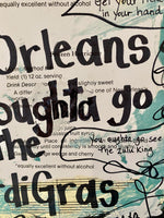 MARDI GRAS "If you're going to New Orleans you oughta go see the Mardi Gras" - CANVAS