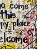 WALT DISNEY "To all who come to this happy place, welcome" - ART PRINT