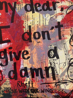 GONE WITH THE WIND "Frankly my dear I don't give a damn" - CANVAS