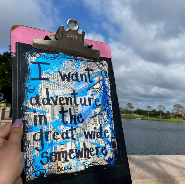 BEAUTY AND THE BEAST "I want adventure in the great wide somewhere" - CANVAS