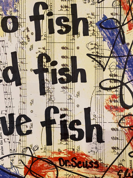 DR. SEUSS One fish two fish red fish blue fish - ART – Lexicon of Love  Music Art