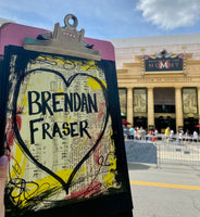 BRENDAN FRASER "Heart Brendan Fraser" - CANVAS
