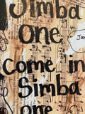 THE LION KING "Simba one come in Simba one" - CANVAS
