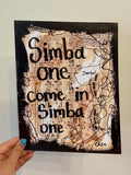 THE LION KING "Simba one come in Simba one" - CANVAS